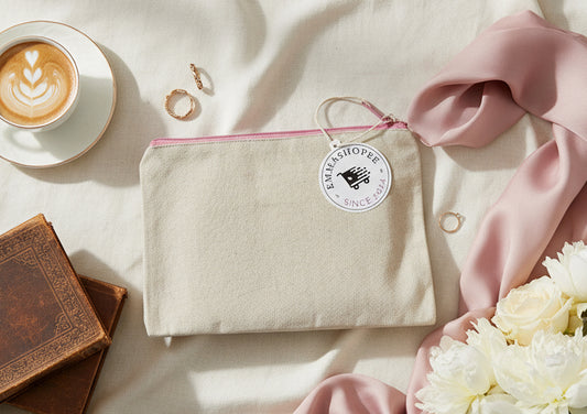 Flower Bed Makeup Canvas Zipper Pouch