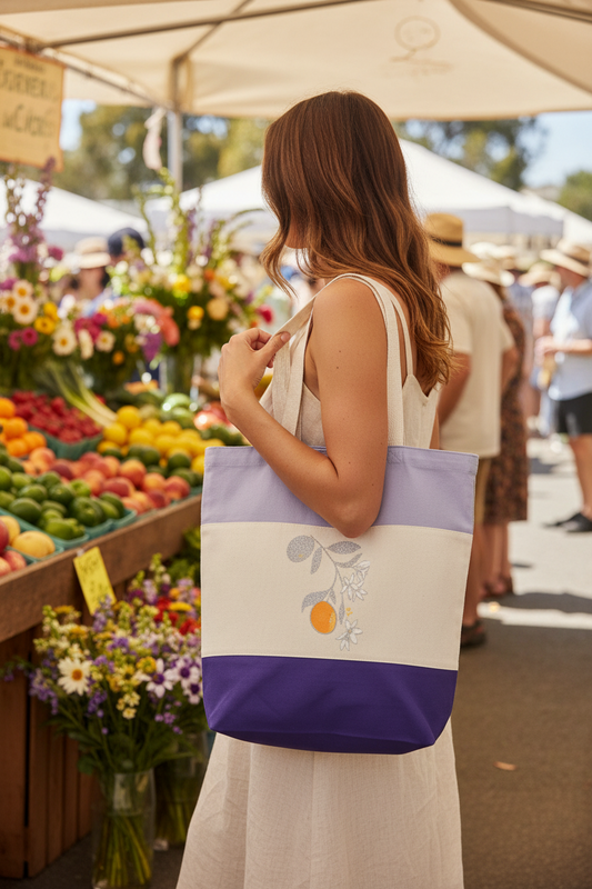 Etna Shimmer Sweet Oranges Tote