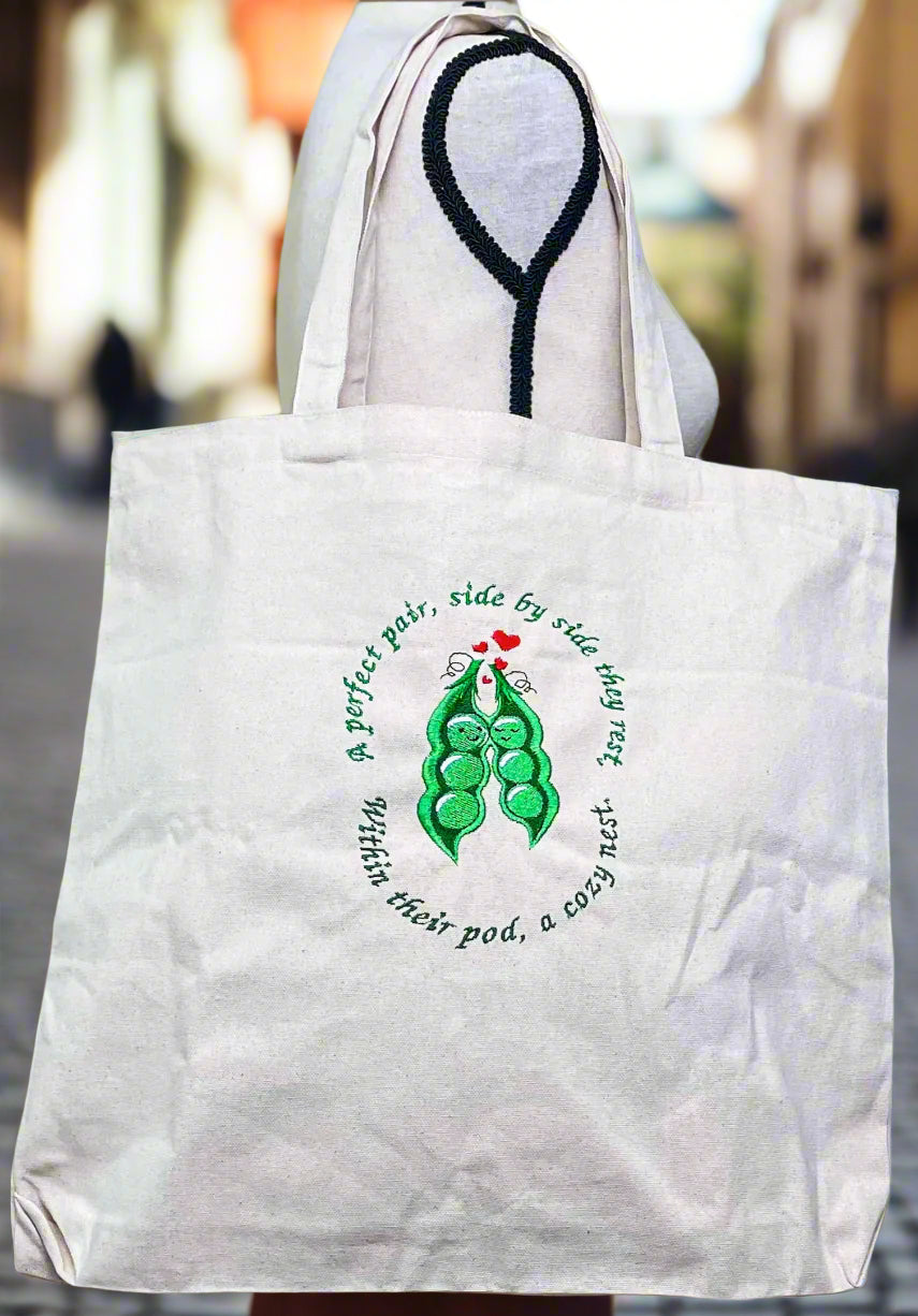 Two Peas in a Pod White Tote Bag