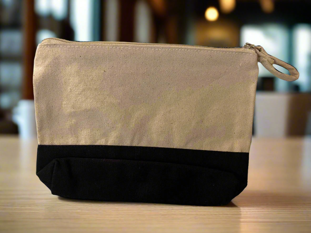 Embroidered "Skully's Love Potion" Canvas Zipper Pouch