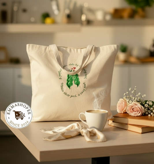Two Peas in a Pod White Tote Bag