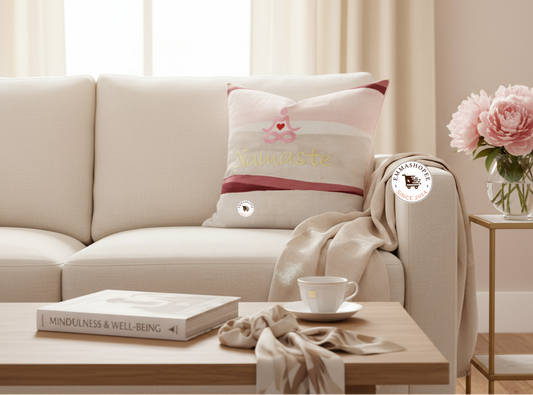 Embroidery "Namaste" Pillowcase