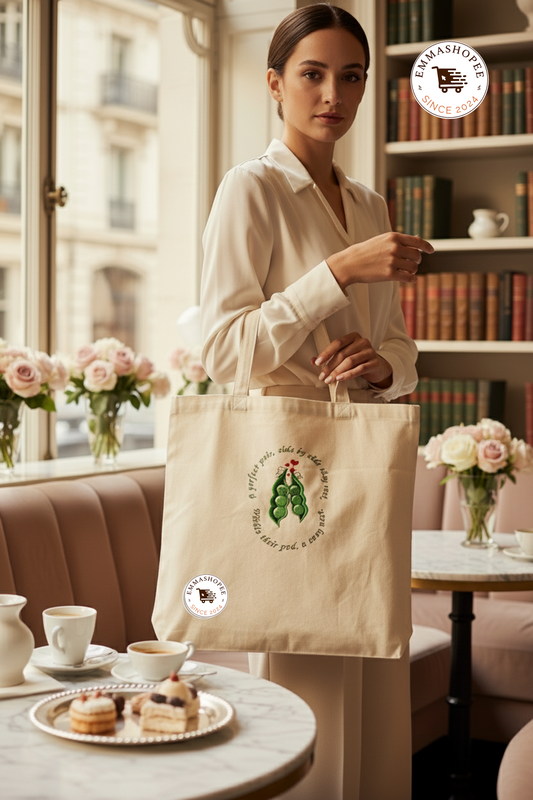 Two Peas in a Pod White Tote Bag