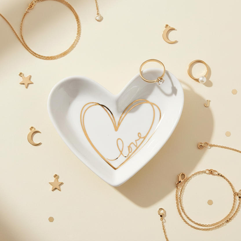 Heart Shaped Trinket Dish