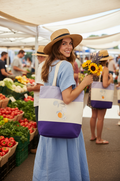 Etna Shimmer Sweet Oranges Tote