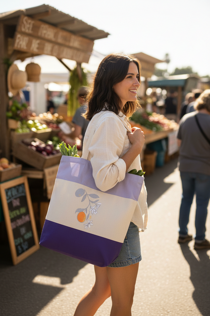 Etna Shimmer Sweet Oranges Tote