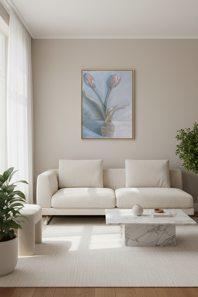 Blush Tulips in Soft Light