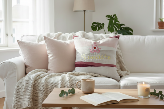 Embroidery "Namaste" Pillowcase