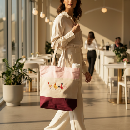 Cluck‑Cluck Trio Tote