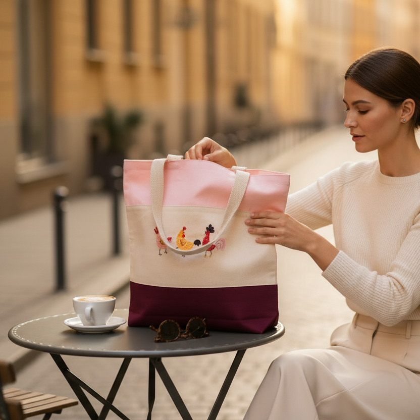 Cluck‑Cluck Trio Tote