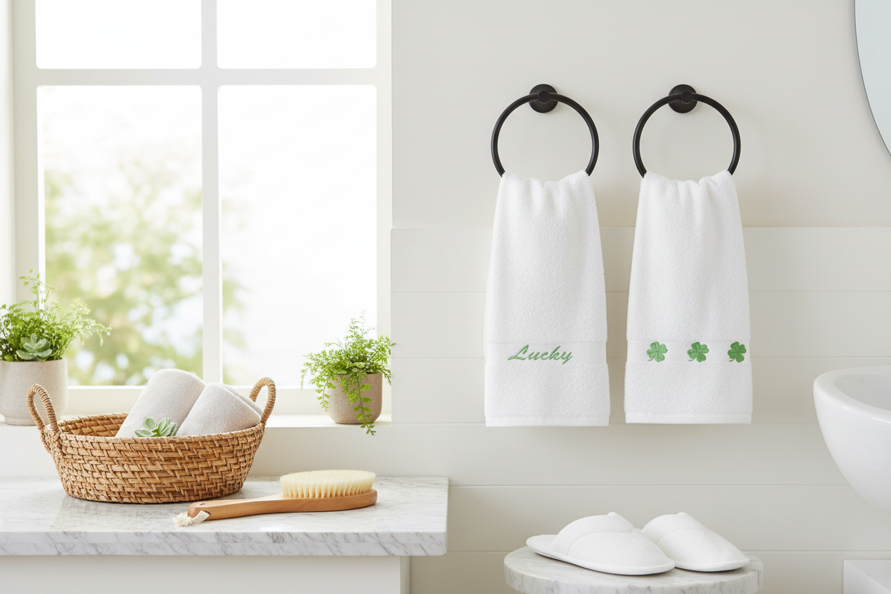 Lucky Stitch Hand Towels
