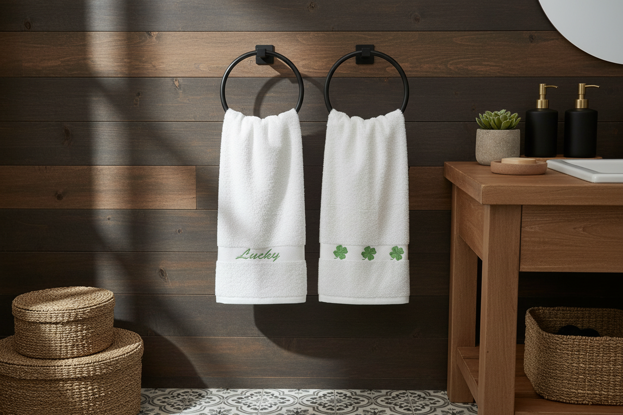 Lucky Stitch Hand Towels