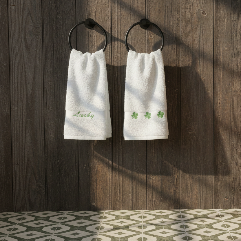Lucky Stitch Hand Towels