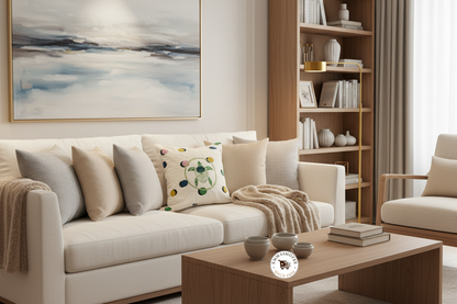 Embordered Green Turtle Pillow