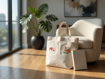 Rose and Poppy Large Tote