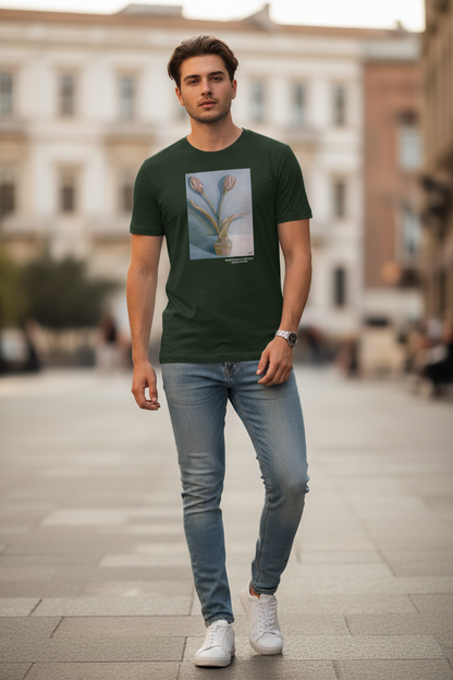 Blush Tulips in Soft Light Graphic T-Shirt
