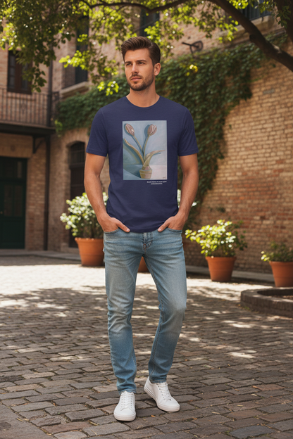 Blush Tulips in Soft Light Graphic T-Shirt