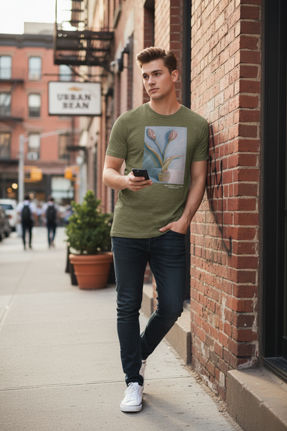 Blush Tulips in Soft Light Graphic T-Shirt